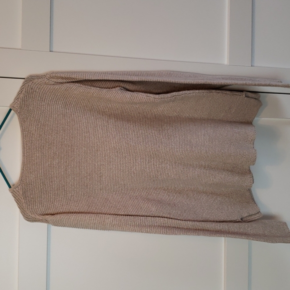 Tan long sleeve knitted sweater - Picture 3 of 4
